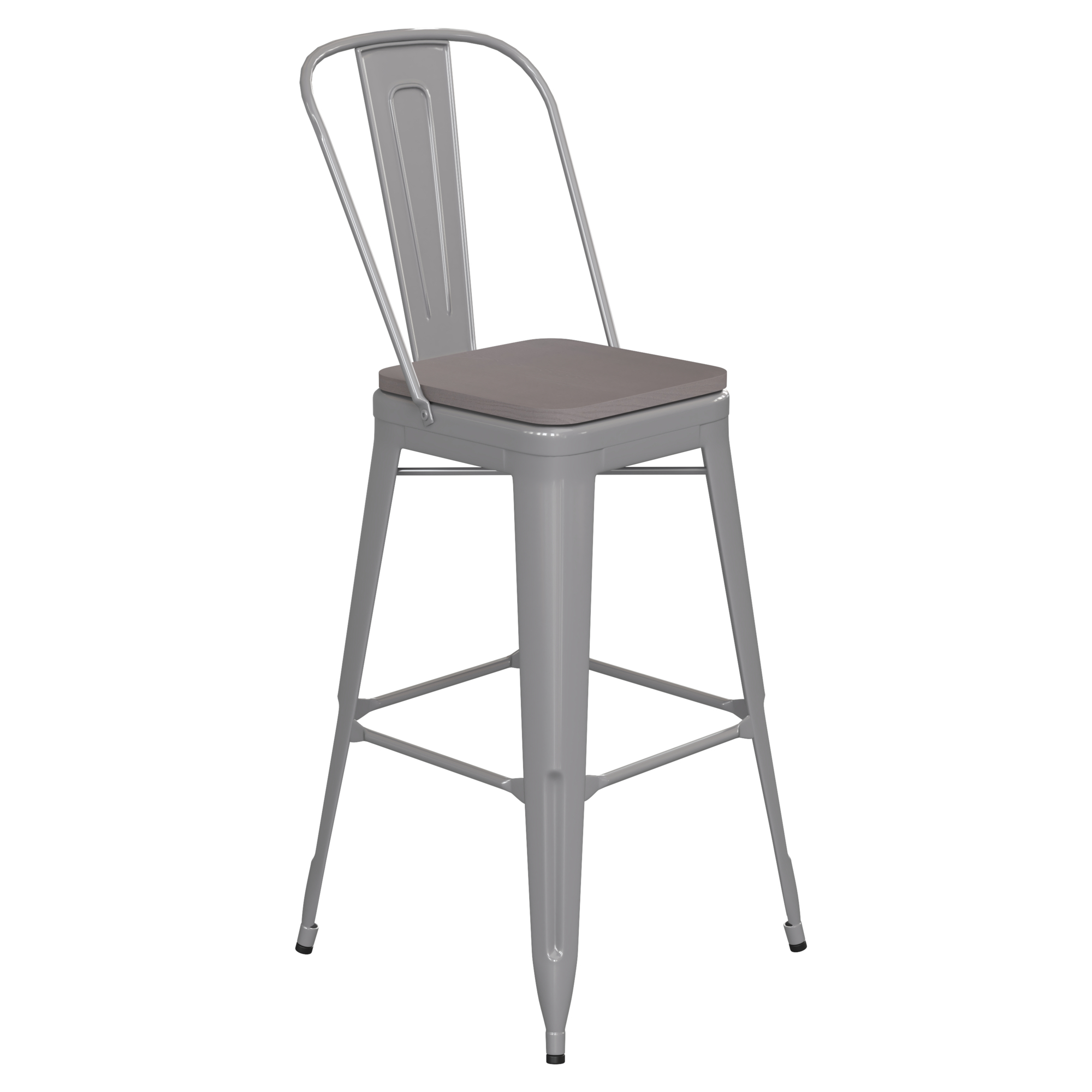Flash Furniture, 30in. Silver Metal Counter Stool-Gray Poly Seat, Included (qty.) 1 Model# CH3132030GSLP2G